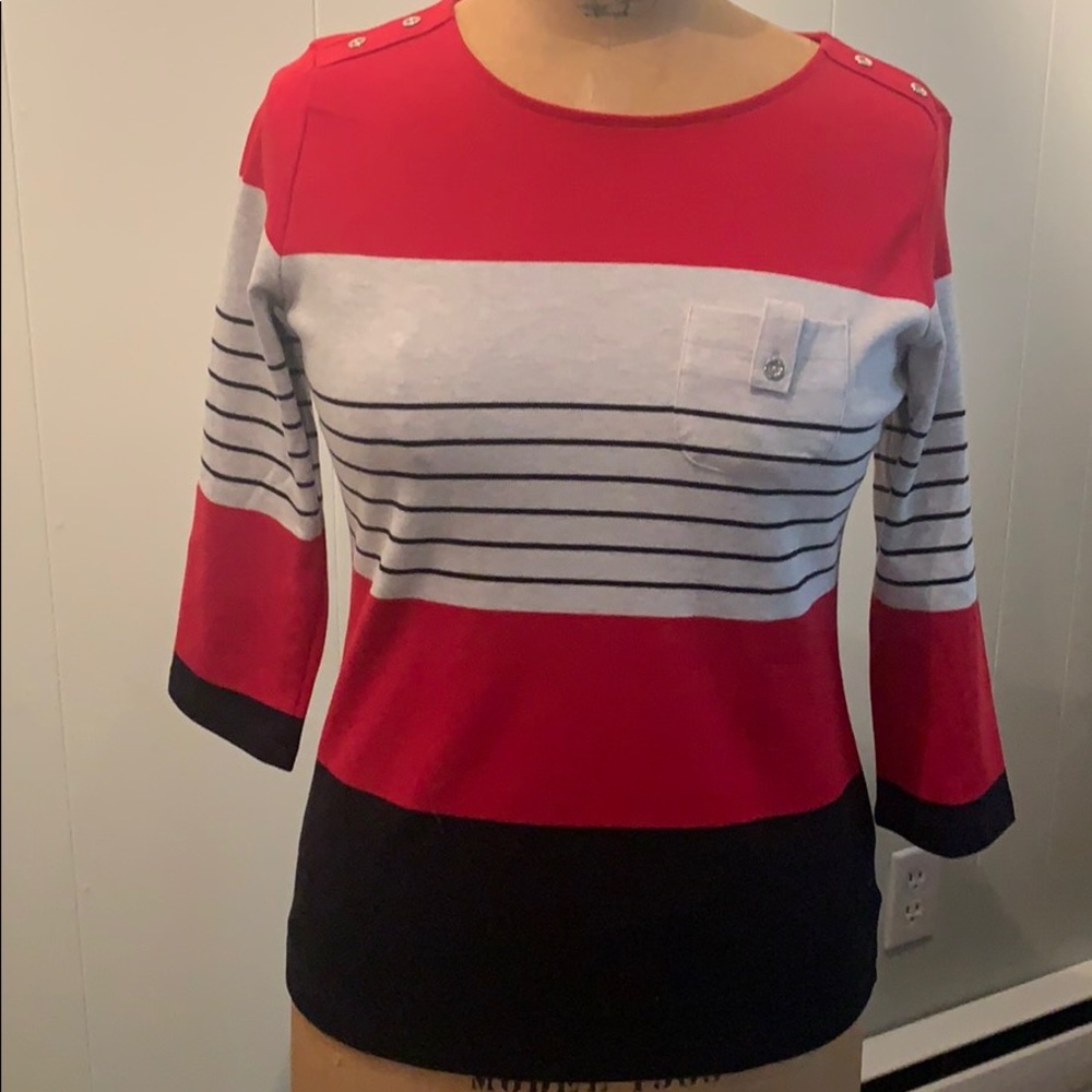 Karen Scott three quarter sleeve tee.